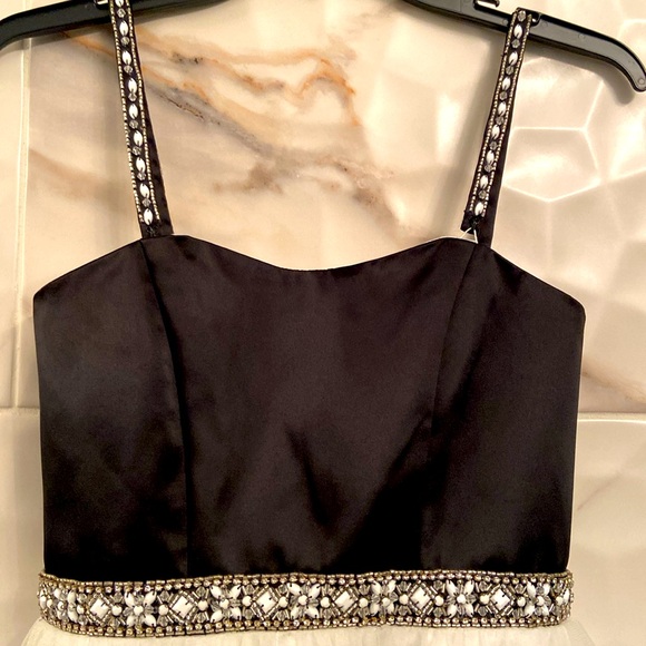 Black And White Girls Formal Dress - Picture 2 of 3